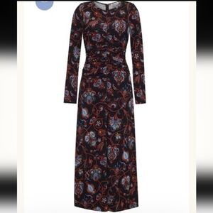 Cara Cara Maisy Ruched Midi Dress in Clover Black